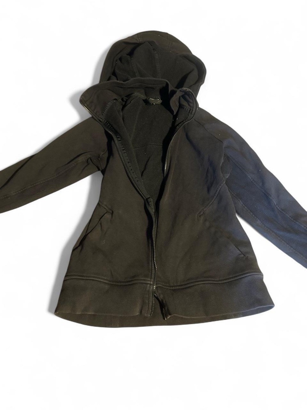 Athleta Olive Green Hooded Zip-Up Jacket